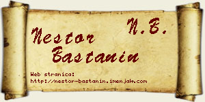 Nestor Baštanin vizit kartica